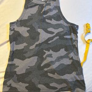 Old Navy Gray Camo Tank Top